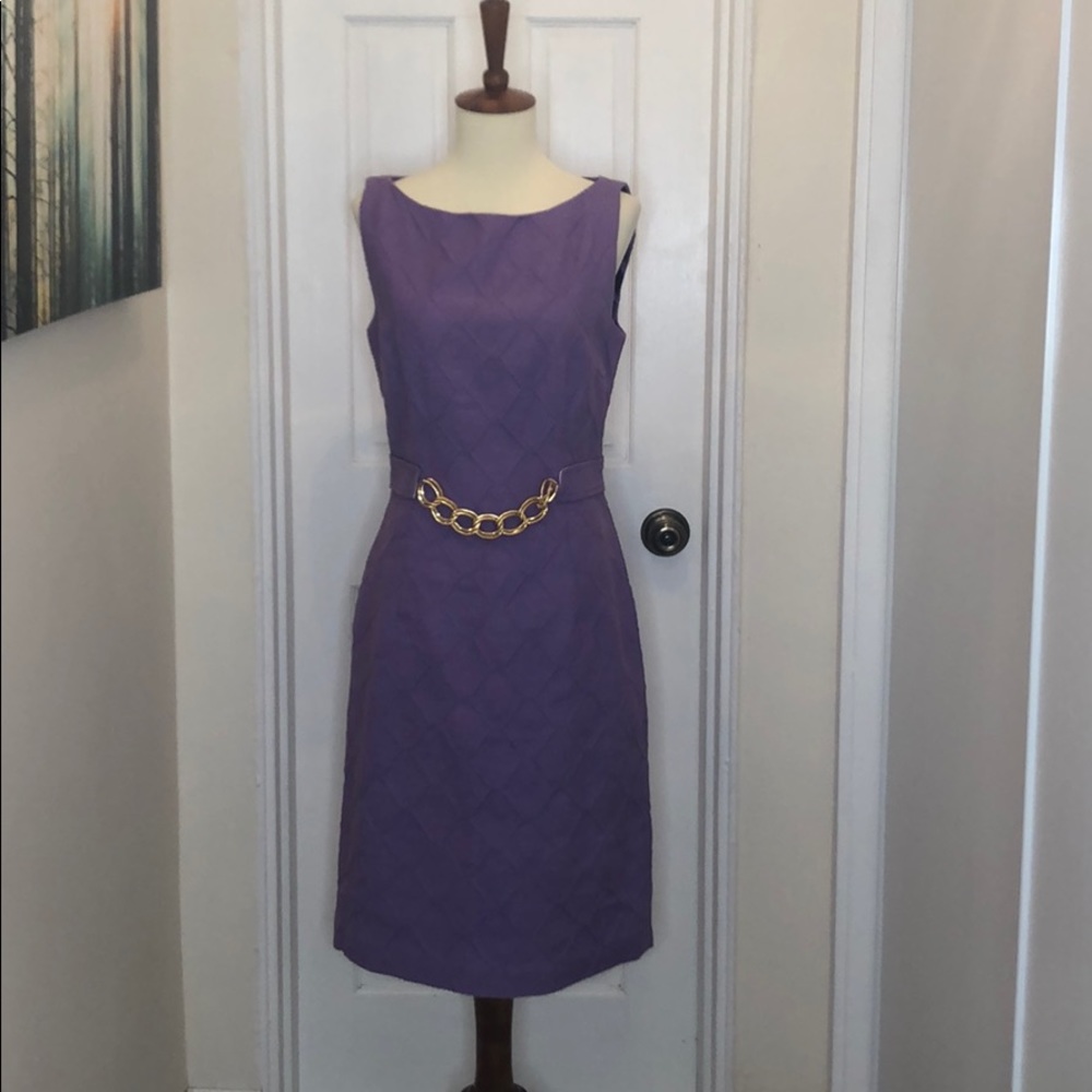 Milly of New York Purple Diamond textured dress